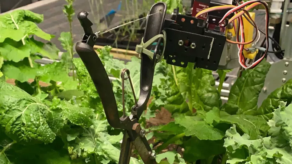 tuinrobot zorgt voor planten
